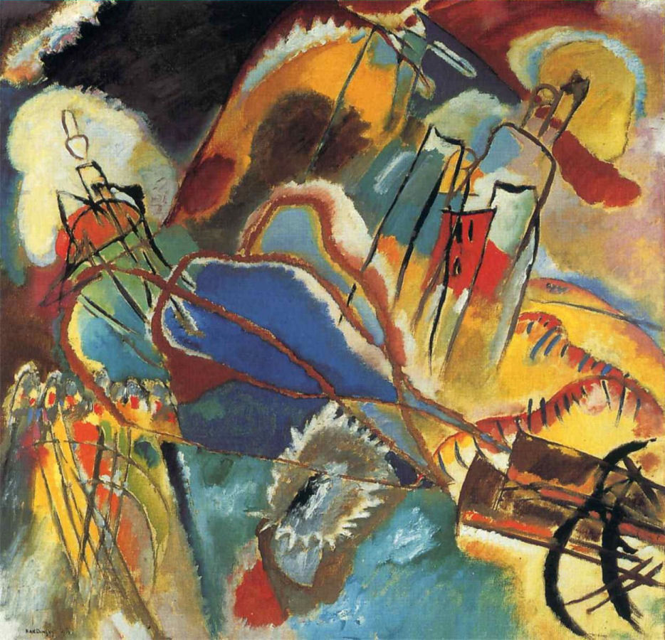 Pintura abstracta de Vassily Kandinsky, Improvisación 30 (Cañones), 1913